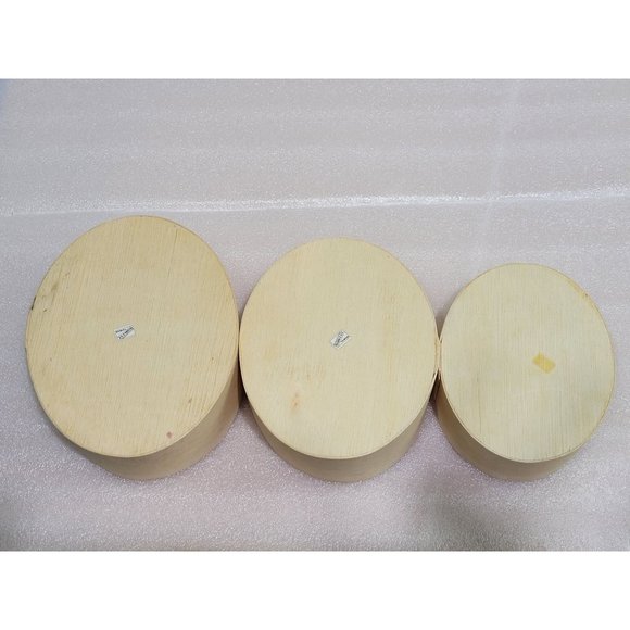 Lynn Gates Nesting Box Set of 3 Oval Painted Toys Doll Rocking Horse Jack in Box - Picture 4 of 8